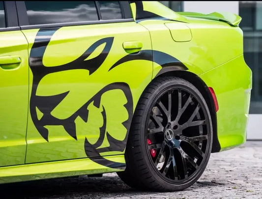Hellcat SRT Rear Fender Tribal Decal — Both Sides Included | Challenger, Charger & Mustang - 200000182:193#01;5:200000990#Both Side-  DRIVEN - 1