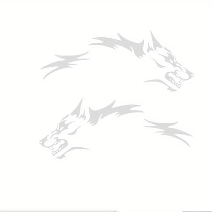 Wolf Side Body Decal | 2-Piece Waterproof Self-Adhesive Vinyl Animal Sticker - 200000182:193#2pcs Black;5:100014064#100x40CM(each)-200000182:29#2pcs White;5:100014064#100x40CM(each)-200000182:10#2pcs Red;5:100014064#100x40CM(each)-  DRIVEN - 8