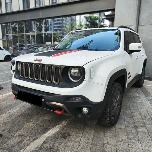 Matte Black TrailHawk Hood Decal for Jeep Renegade (2014–2023) | Precut Vinyl Graphics - <none>-  DRIVEN - 2