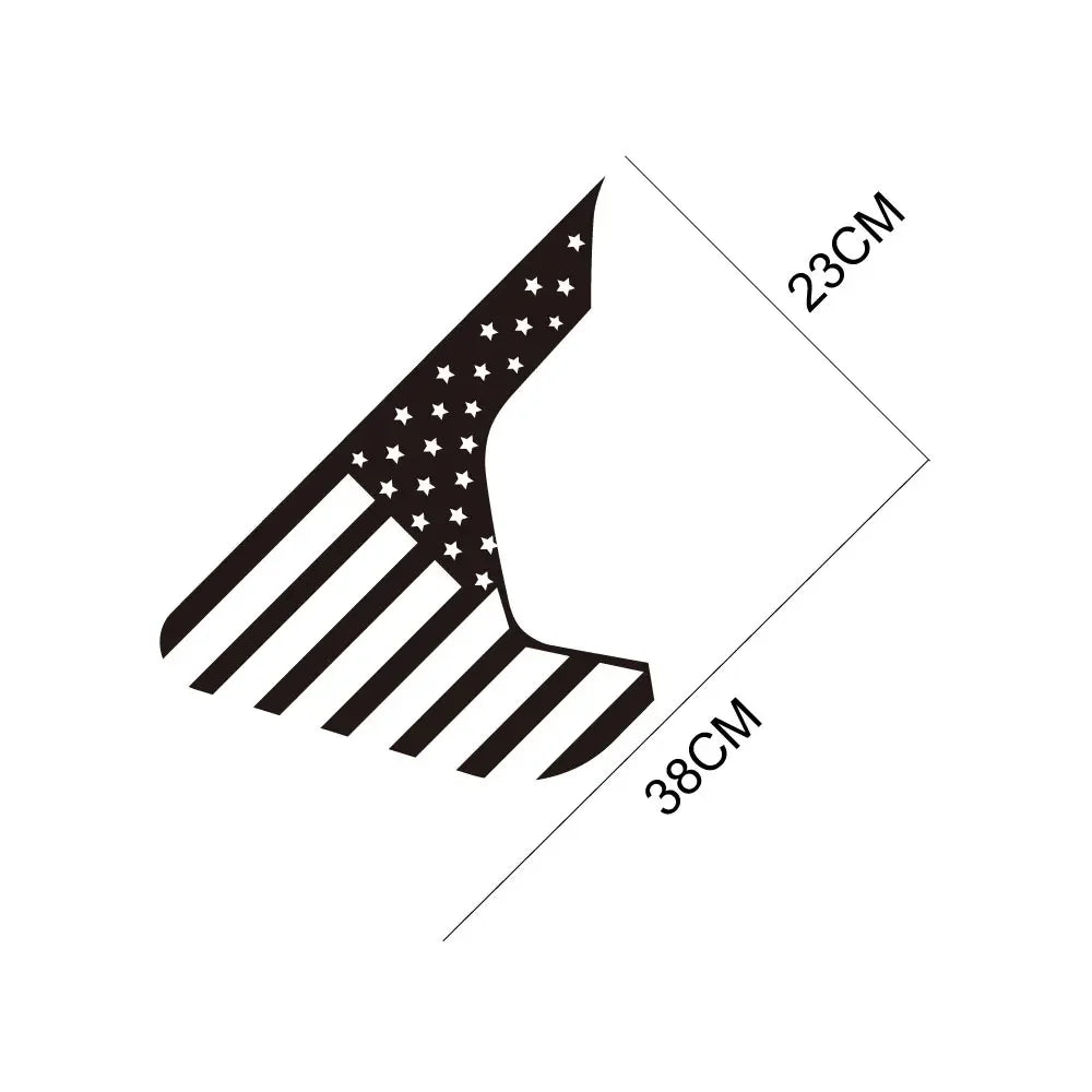 USA Flag Fender Vent Decal for Jeep Gladiator JT | Vinyl Truck Graphic Sticker - 200000182:193#Glossy Black-200000182:691#Glossy Gray-200000182:29#Glossy White-200000182:350852#Glossy Orange-200000182:10#Glossy Red-  DRIVEN - 5