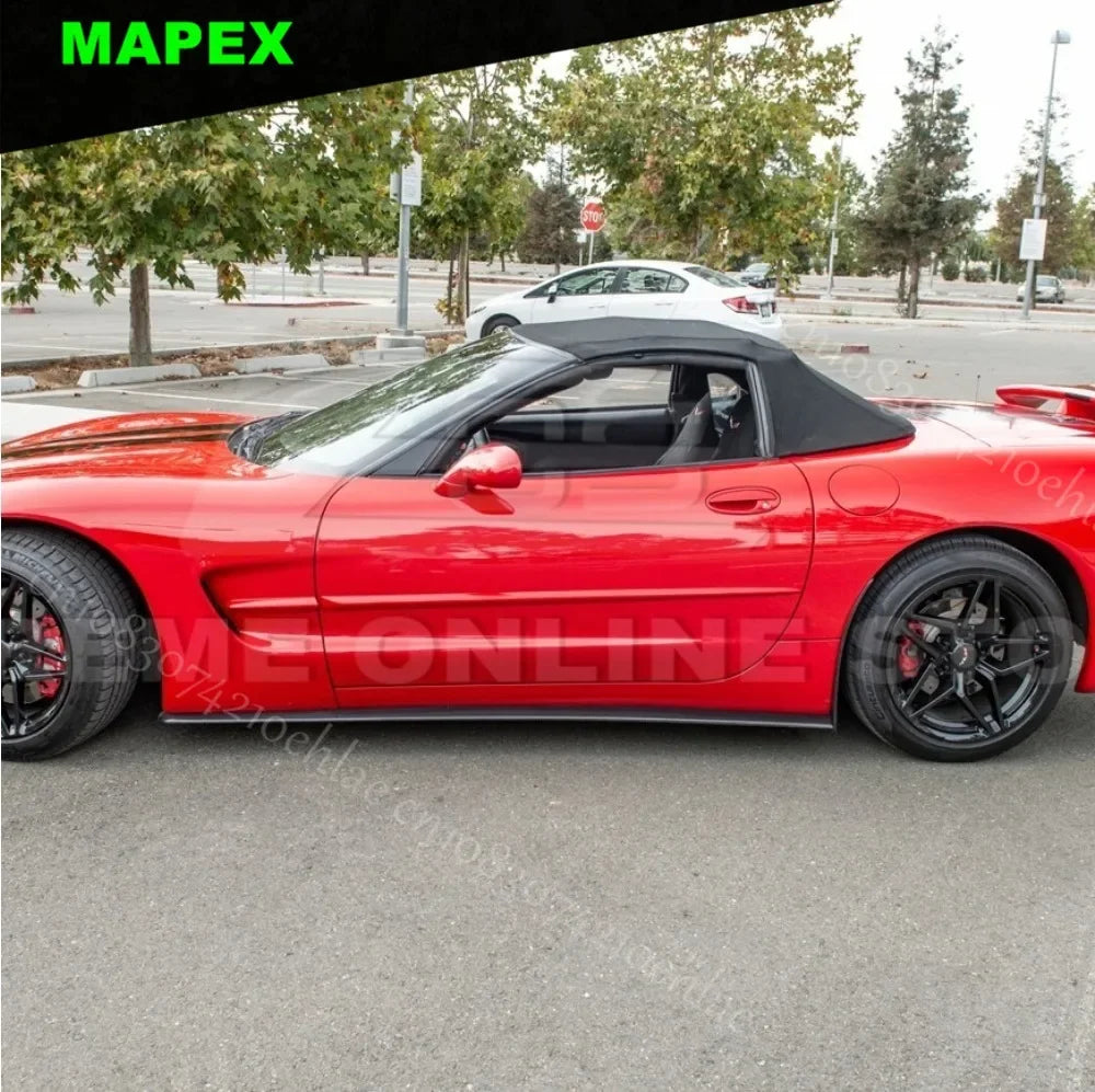 ZR1-Style Carbon Fiber Side Skirts Rocker Panel for Corvette C5 (1997–2004) | Adhesive/Screw-On Pair