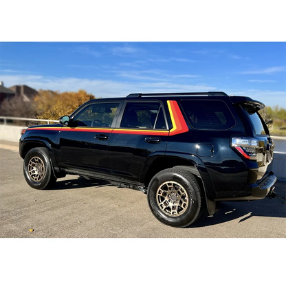 Retro Tri-Color Red & Orange Stripe Decal for Toyota 4Runner | Full Body Side Vinyl Graphics Kit - <none>-  DRIVEN - 4
