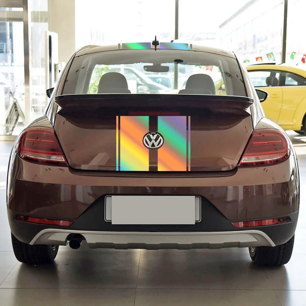 Hood, Roof & Trunk Racing Stripe Kit | Full-Length Vinyl Decal for Cars & Trucks - 200000182:350686#Glossy Black-200000182:350850#Glossy White-200000182:10#Glossy Orange-200000182:29#Glossy Yellow-200000182:350852#Glossy Gray-  DRIVEN - 4