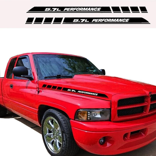 5.7L Performance Hood Vinyl Decal Emblem for Dodge RAM 1500 / 2500 | Truck Graphic Sticker - 200000182:29#white-  DRIVEN - 2