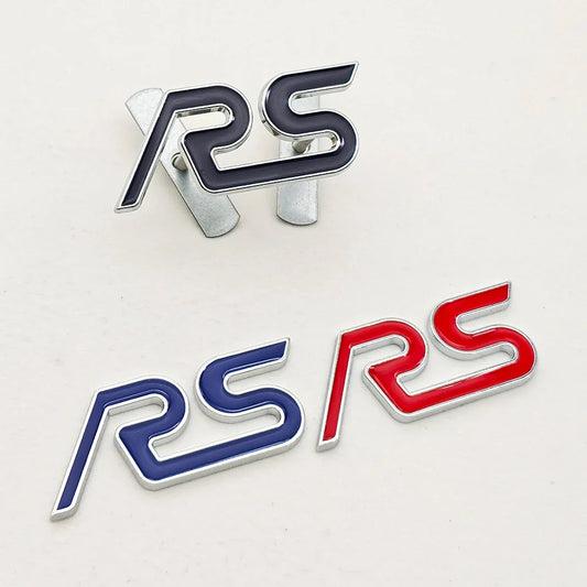 3D Metal RS Logo Badge | Grille, Fender & Trunk Sticker for Ford Fiesta / Focus RS - 200000182:10#Grill Red-  DRIVEN - 2