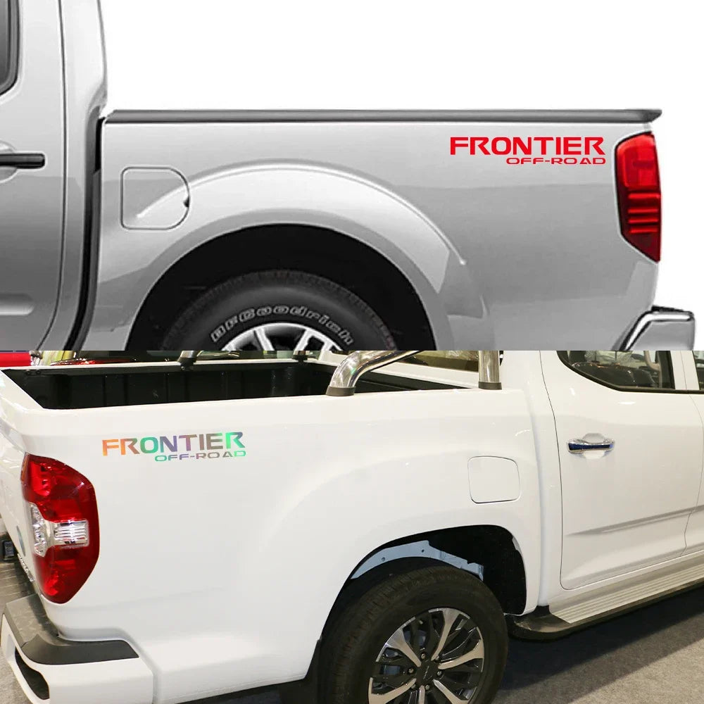 Trunk Bed Side Decal for Nissan Frontier | Custom Vinyl Truck Graphic 2-Pack - 200000182:350850#Matt Black-200000182:350853#Carbon Fiber-200000182:496#Matt Silver-200000182:1052#Colorful Laser-200000182:691#Glossy Gray-  DRIVEN - 3