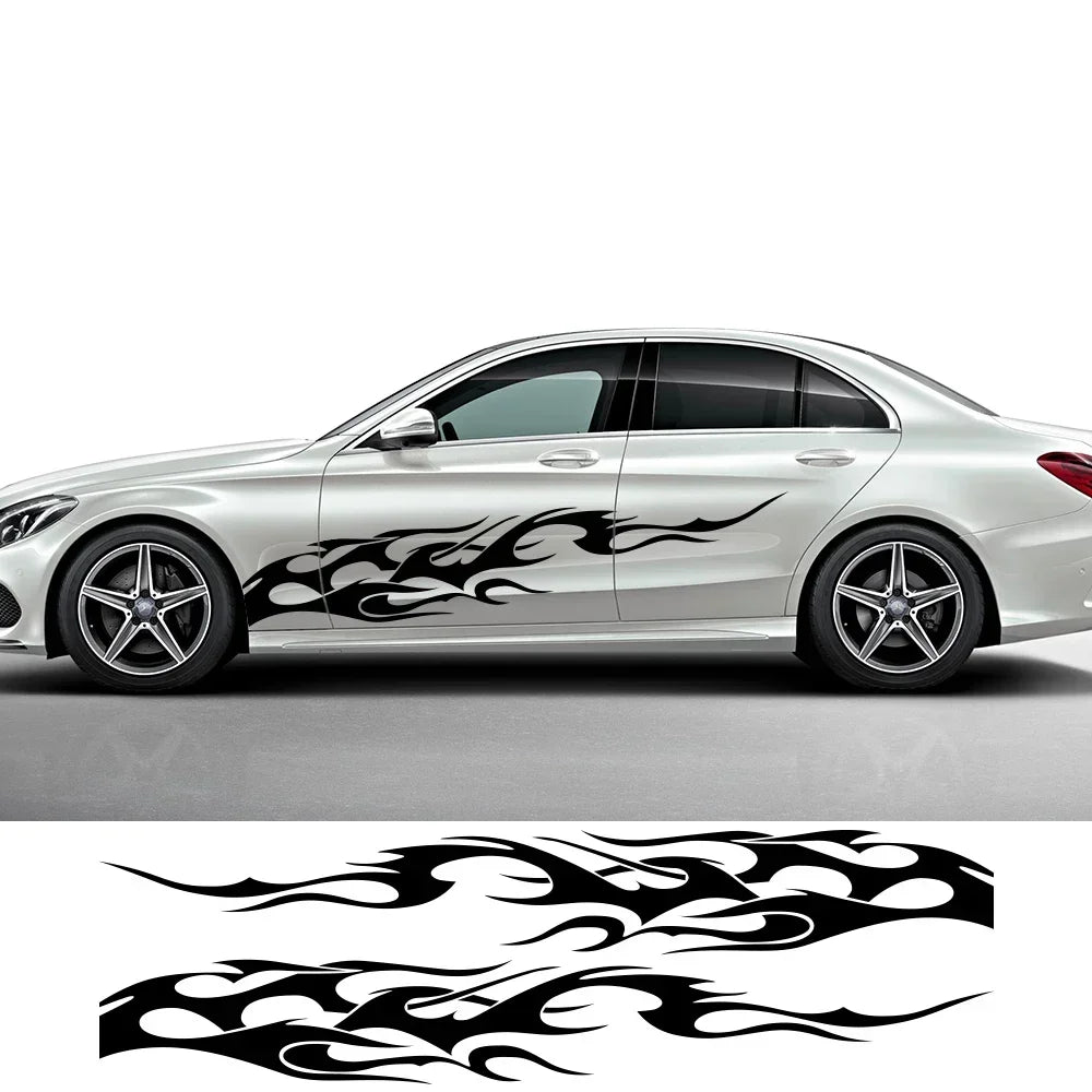 Flame Graphics Side Body Sticker | 2-Piece Universal Vinyl Sports Racing Decal - 200000182:193#Glossy Black;5:361385#150cmx25cm-200000182:29#Glossy White;5:361385#150cmx25cm-200000182:691#Glossy Gray;5:361385#150cmx25cm-200000182:10#Glossy Red;5:361385#150cmx25cm-200000182:350852#Matt Black;5:361385#150cmx25cm-  DRIVEN - 1