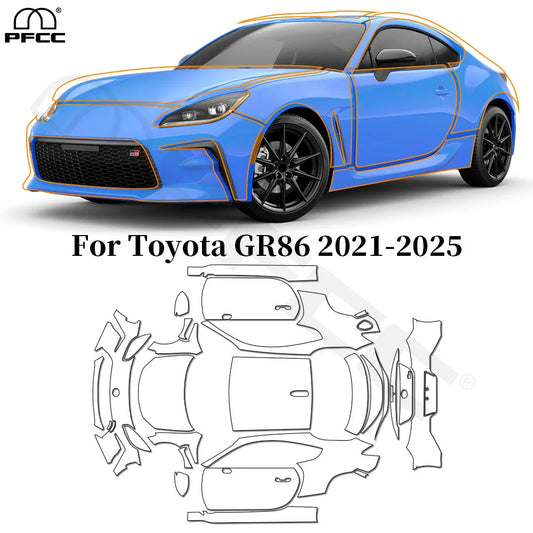 Precut PPF for Toyota GR86 (2021–2025) | TPU Paint Protection Film Clear Bra - 200000182:175#Whole Set;5:200000990#Clear Film-  DRIVEN - 1
