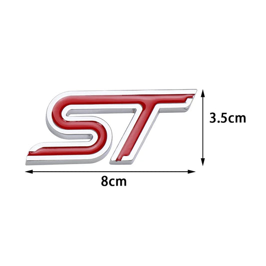 Aluminum Alloy ST Emblem | Grille, Body & Trunk Sticker for Ford ST Models - 200000182:193#Silver blue sticker-  DRIVEN - 2