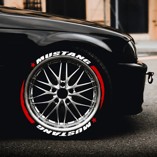 Mustang Tire Lettering Sticker | 3D Waterproof Separated Letter Sidewall Decal - 200000182:10#8 MUST stripes W-  DRIVEN - 1
