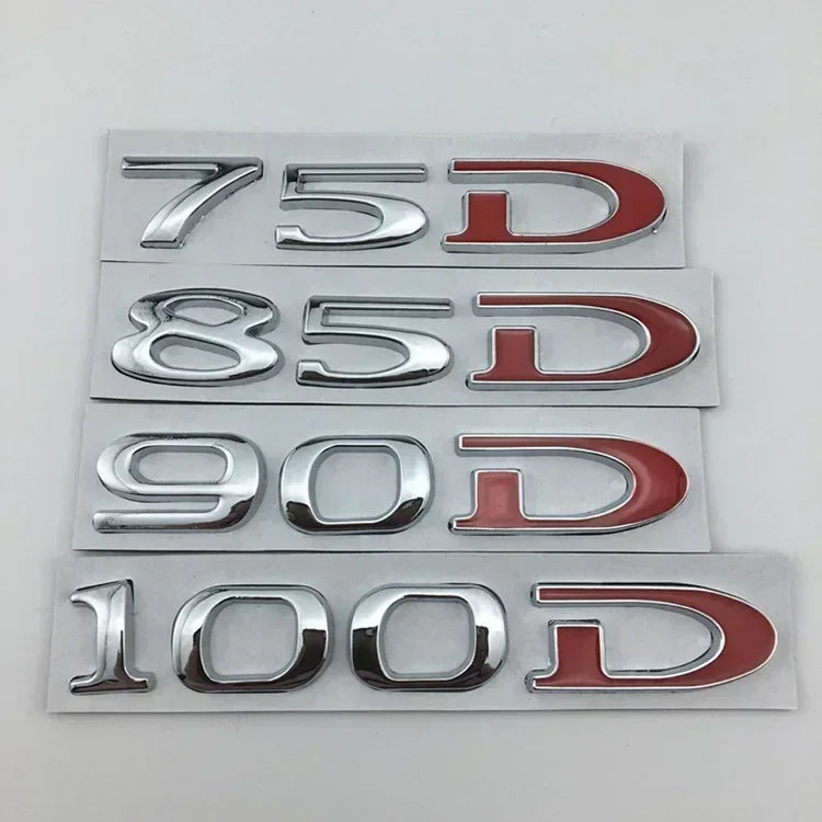 Rear Boot Trunk Tailgate Emblem Badge for Tesla Model 3 / S / X / Y | 75D 85D 90D 100D Sticker - 14:200004889#75D-14:200003699#75D-3-14:200002130#85D-14:200004890#75D-1-14:200004891#75D-2-  DRIVEN - 3