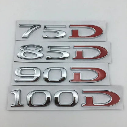 Rear Boot Trunk Tailgate Emblem Badge for Tesla Model 3 / S / X / Y | 75D 85D 90D 100D Sticker - 14:200004889#75D-14:200003699#75D-3-14:200002130#85D-14:200004890#75D-1-14:200004891#75D-2-  DRIVEN - 3
