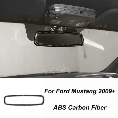 Carbon Fiber Grain Interior & Exterior Decoration Sticker for Ford Mustang (2009-2014) | Kit - 200000182:200013901#Door lock pin ring-200000182:202530813#Front fog lamp decor-200000182:200006158#Dashboard Panel-200000182:40808150#Headlight switch-200000182:200003699#Start key socket-  DRIVEN - 21