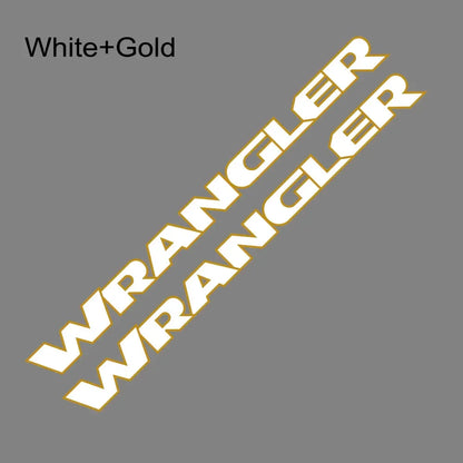 Jeep Wrangler Hood & Door Vinyl Decal – Engine Cover Bonnet Sticker | JK, JL, TJ, YJ, Unlimited, Sahara | 13 Colors - 200000182:350853#Gold Silver-200000182:173#Black Gray-200000182:175#Black Red-200000182:366#Carbon Fiber-200000182:350852#Matt Black-  DRIVEN - 19