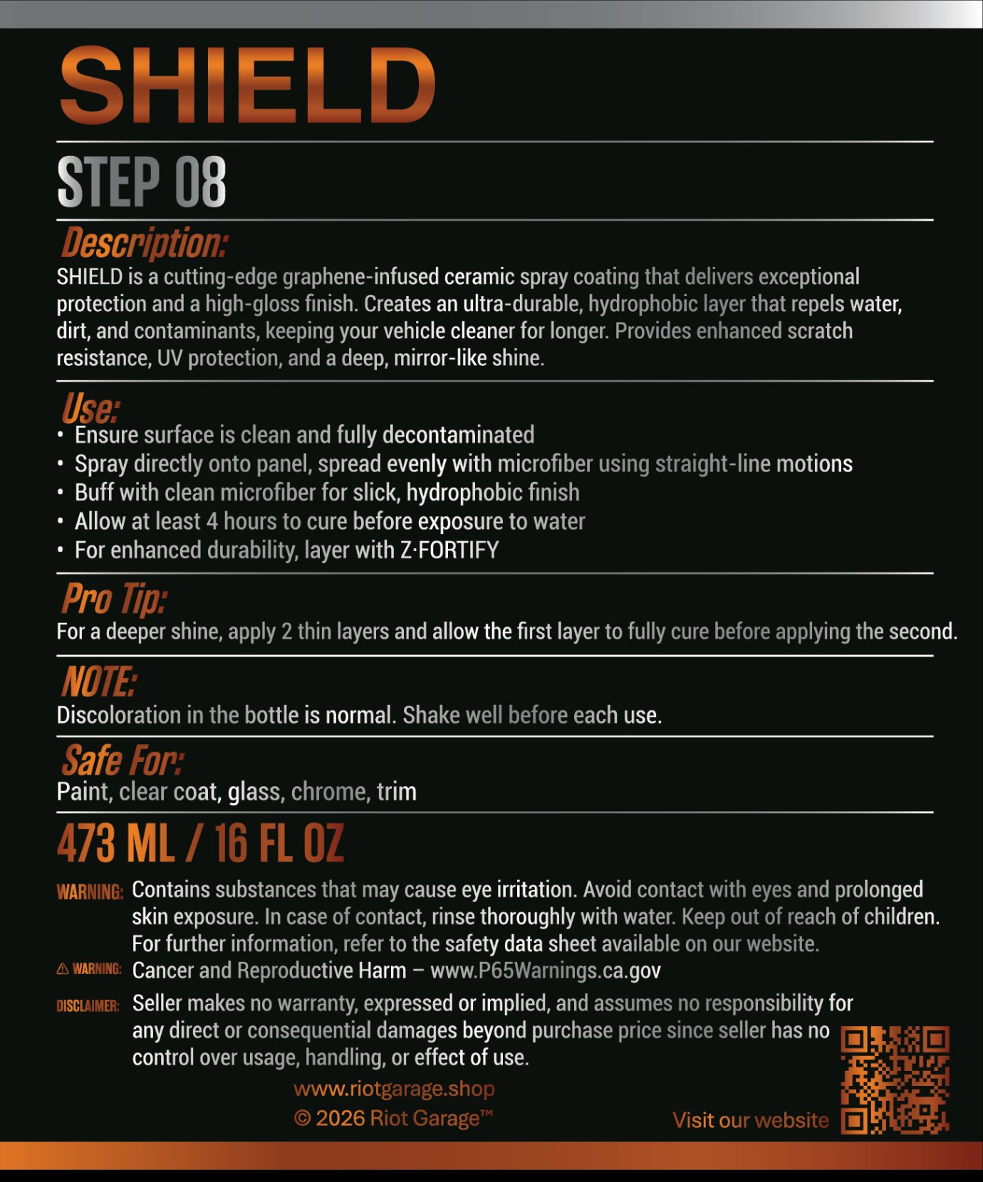 Step 08: SHIELD - Graphene Ceramic Coating - RG-RIOT-CORE-SHIELD-16-  DRIVEN - 3