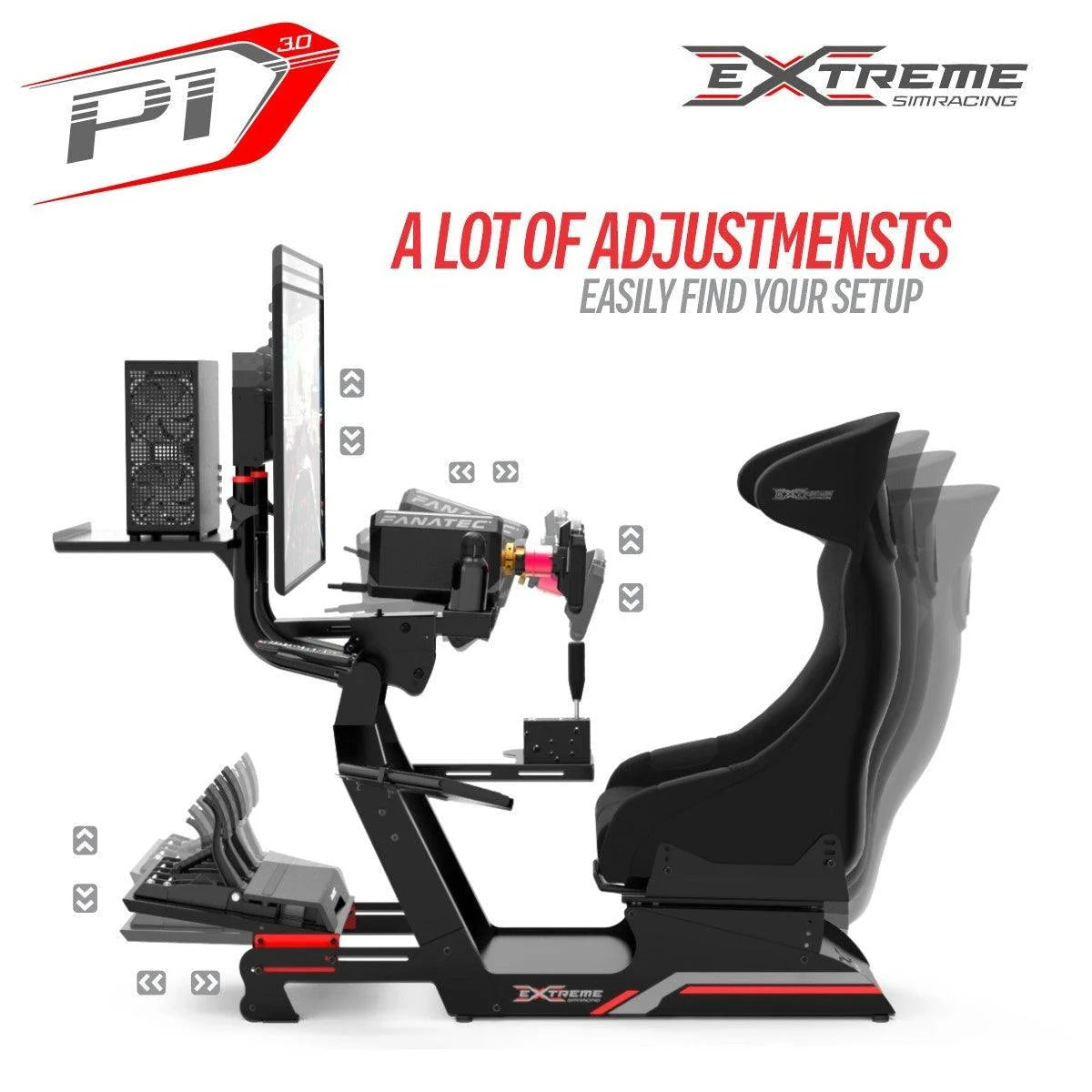 SIM RACING COCKPIT P1 3.0 FULL ACCESSORIES - 903-1528-1101-2449-  DRIVEN - 19