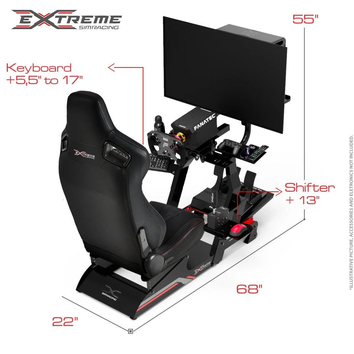 SIM RACING COCKPIT XT PREMIUM 3.0 FULL ACCESSORIES - 565-  DRIVEN - 6