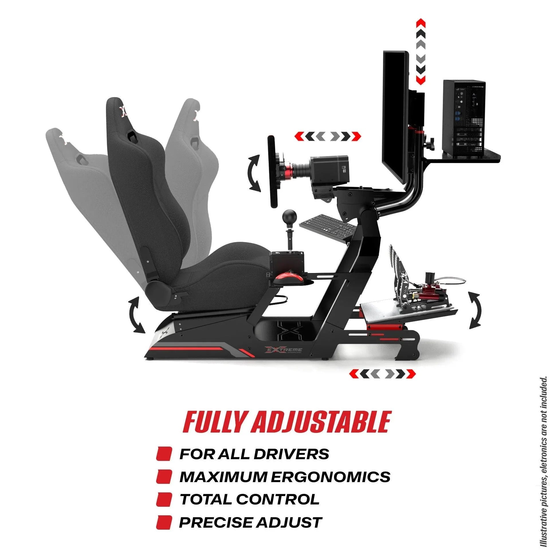 SIM RACING COCKPIT XT PREMIUM LITE 3.0 FULL ACCESSORIES - 1103-  DRIVEN - 4