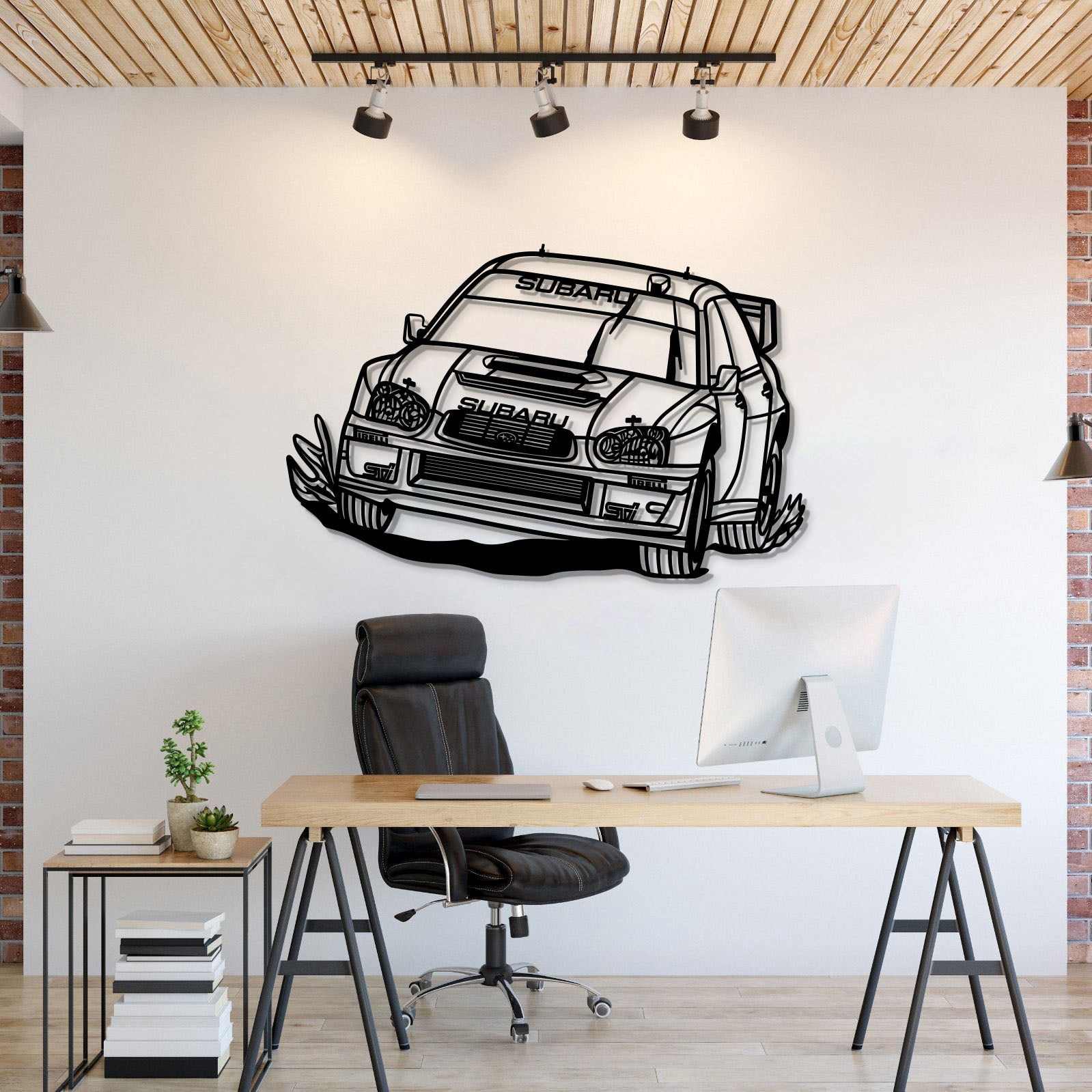 Impreza WRX STI Blobeye WRC Perspective Metal Car Wall Art - MT1190 - MT1190B69L-MT1190B80L-MT1190B99L-MT1190B115L-MT1190B140L-  DRIVEN - 1