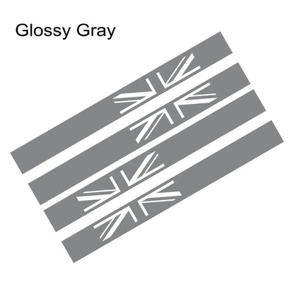 Union Jack Door Side Stripe Decal for Mini Cooper S (R55, R56, F55, F54, F60, R57, R59) | England Flag Vinyl - 200000182:350852#Matt Black-200000182:10#Glossy Red-200000182:175#Colorful Laser-200000182:366#Matt Silver-200000182:193#Glossy Black-  DRIVEN - 9