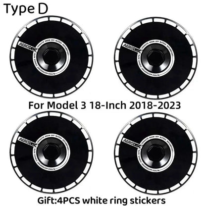 18" Performance Replacement Hub Cap Wheel Covers for Tesla Model 3 (2018–2023) | 4-Piece Full Rim Set