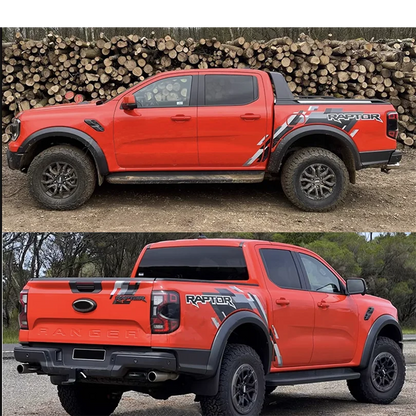 Blackout Bedside, Tailgate & Bumper Decal Kit for Ford Ranger (2022–2024) | Precut Vinyl Graphics - <none>-  DRIVEN - 4