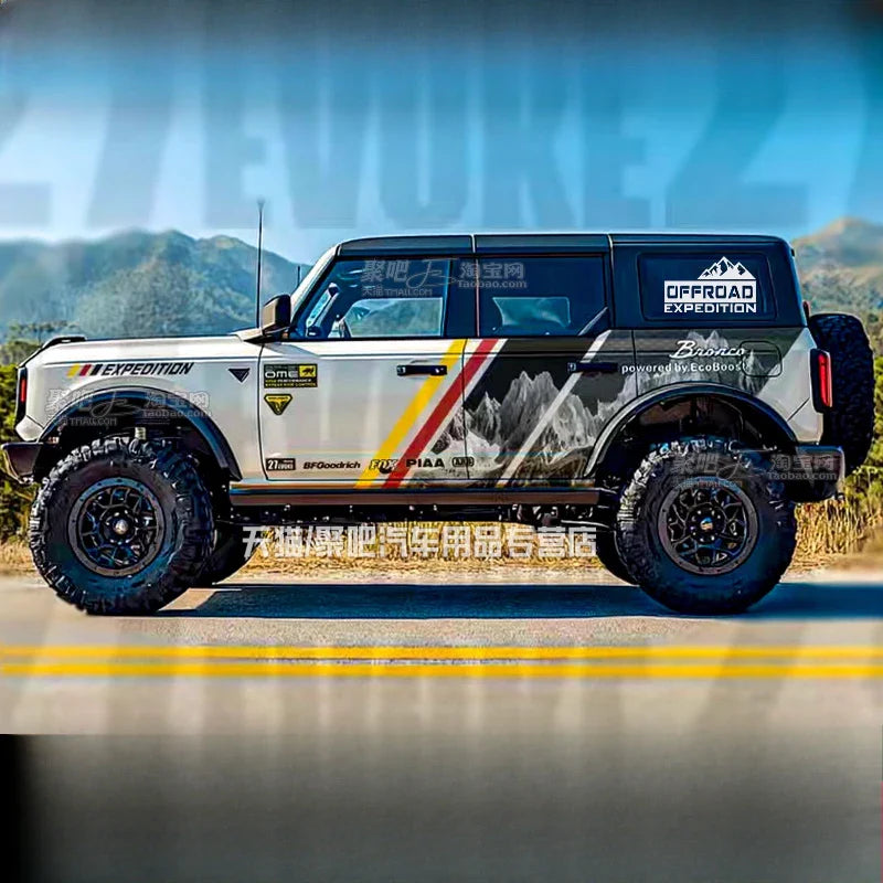 Full-Body Custom Sports Vinyl Decal Kit for Ford Bronco | Personalized KK Film Exterior Wrap - 200000182:193#L R-  DRIVEN - 1