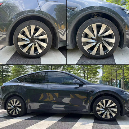 19" Crossflow Hub Cap Wheel Covers for Tesla Model Y Juniper | 4-Piece Performance Replacement Set - 14:201336230#matte black;200007085:11755855#19 inch 2025;200007763:201336106;400005408:110553637#For Model Y Juniper;400005409:3984267#Upgraded version-14:201897807#sliver black;200007085:11755855#19 inch 2025;200007763:201336106;400005408:110553637#For Model Y Juniper;400005409:3984267#Upgraded version-  DRIVEN - 2