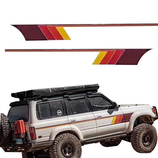Off-Road Body & Waistline Stripe Decal Kit for Toyota Land Cruiser LC80 | Exterior Vinyl Graphics - 200000182:350686#C-  DRIVEN - 1