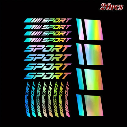 Sport Wheel Rim Decals | 20-Piece Waterproof Vinyl Sticker Set for Cars, Motorcycles & DIY - 14:29#Gold-14:10-14:200004890#black-14:200004889#laser-  DRIVEN - 6