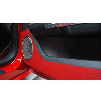 Carbon Fiber Door Anti-Kick Protection Sticker for Ford Mustang (2015-2021) | Sill Decal - 200000182:193-  DRIVEN - 6