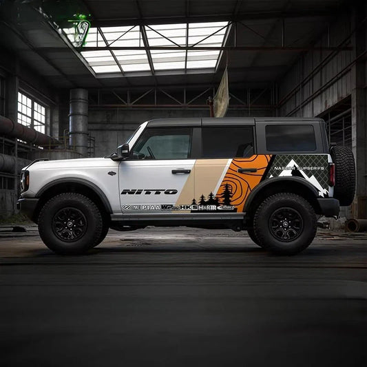 Customized Fashion Sport Vinyl Decal Kit for Ford Bronco | Full-Body PVC Modification Wrap - 200000182:193#L R-  DRIVEN - 1