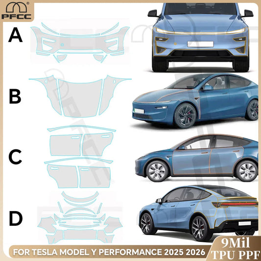Precut Matte PPF for Tesla Model Y Juniper Performance (2025–2026) | TPU Paint Protection Film - 200000182:1052#Performance Set;5:361385#Matte Film-  DRIVEN - 1