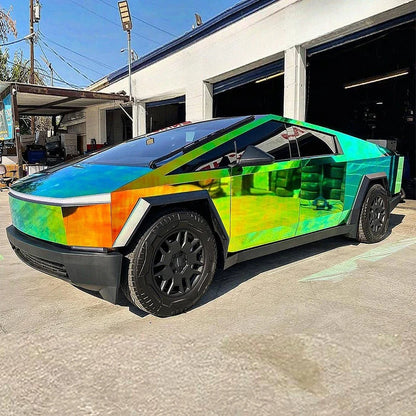 Precut Color Change PPF for Tesla Cybertruck (2024–2026) | DIY Black & Glacier Blue PET Film - 200000182:94#Reddish-Brown Gradie-200000182:173#Chameleon Gradient-200000182:10#Blue-purple Gradient-200000182:29#Laser Rainbow Gradie-200000182:350852#Rainbow Gradient-  DRIVEN - 11