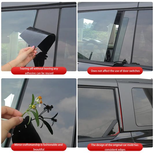 Door, Window & B-Pillar Decorative Sticker Kit for Ford Bronco | Vinyl Trim Decal Set - 200000182:193#Black 6 pieces-  DRIVEN - 2