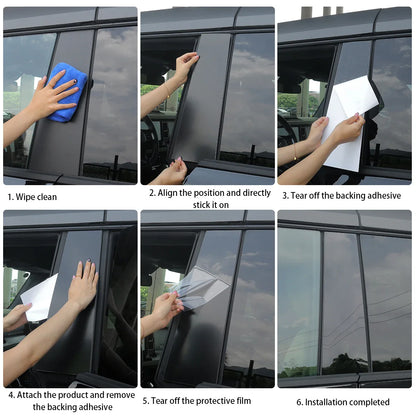 Door, Window & B-Pillar Decorative Sticker Kit for Ford Bronco | Vinyl Trim Decal Set - 200000182:193#Black 6 pieces-  DRIVEN - 4