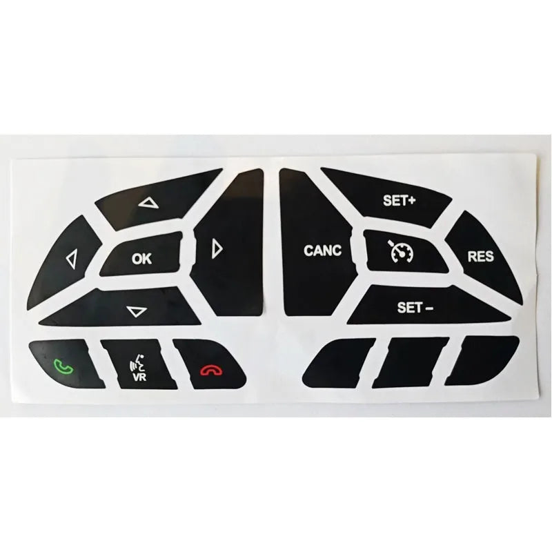 Steering Wheel Button Repair Decal Sticker for Dodge Charger (2016–2023) | 1 Set Restoration Kit
