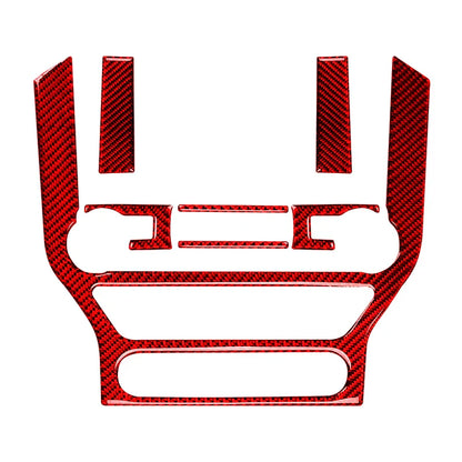 Carbon Fiber GPS Navigation Trim Frame for Ford Mustang GT (2015-2021) | Interior Vinyl Decal - 200000182:193#a set(Black)-200000182:350850#style A(Red)-200000182:350853#style B(Black)-200000182:10#a set(Red)-  DRIVEN - 5