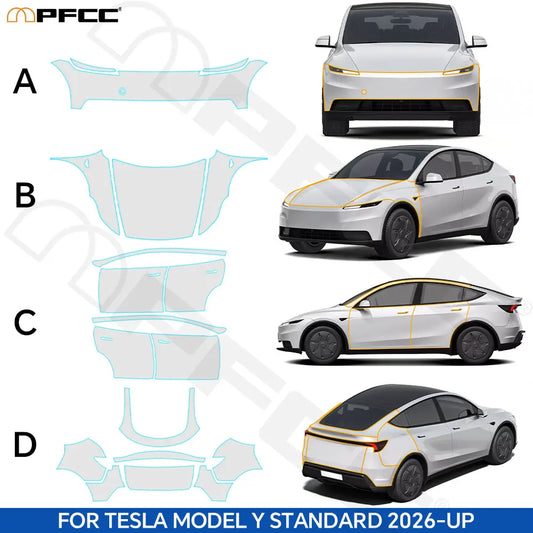 Precut PPF for Tesla Model Y Standard (2026+) | TPU Paint Protection Film Clear Bra - 200000182:175#Whole Set;355:203282823#With Tools;5:200000990#Transparent Film-  DRIVEN - 1