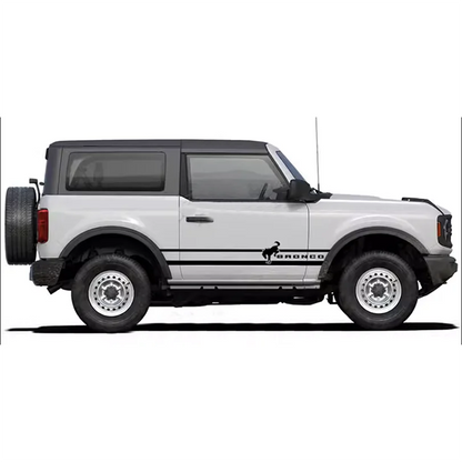 Matte Black Side Waistline Stripe Decal for Ford Bronco 2-Door (2021–2023) | Vinyl Body Line Overlay Pair - 200000182:1052#F-200000182:350853#B-200000182:10#C-200000182:366#G-200000182:175#E-  DRIVEN - 8