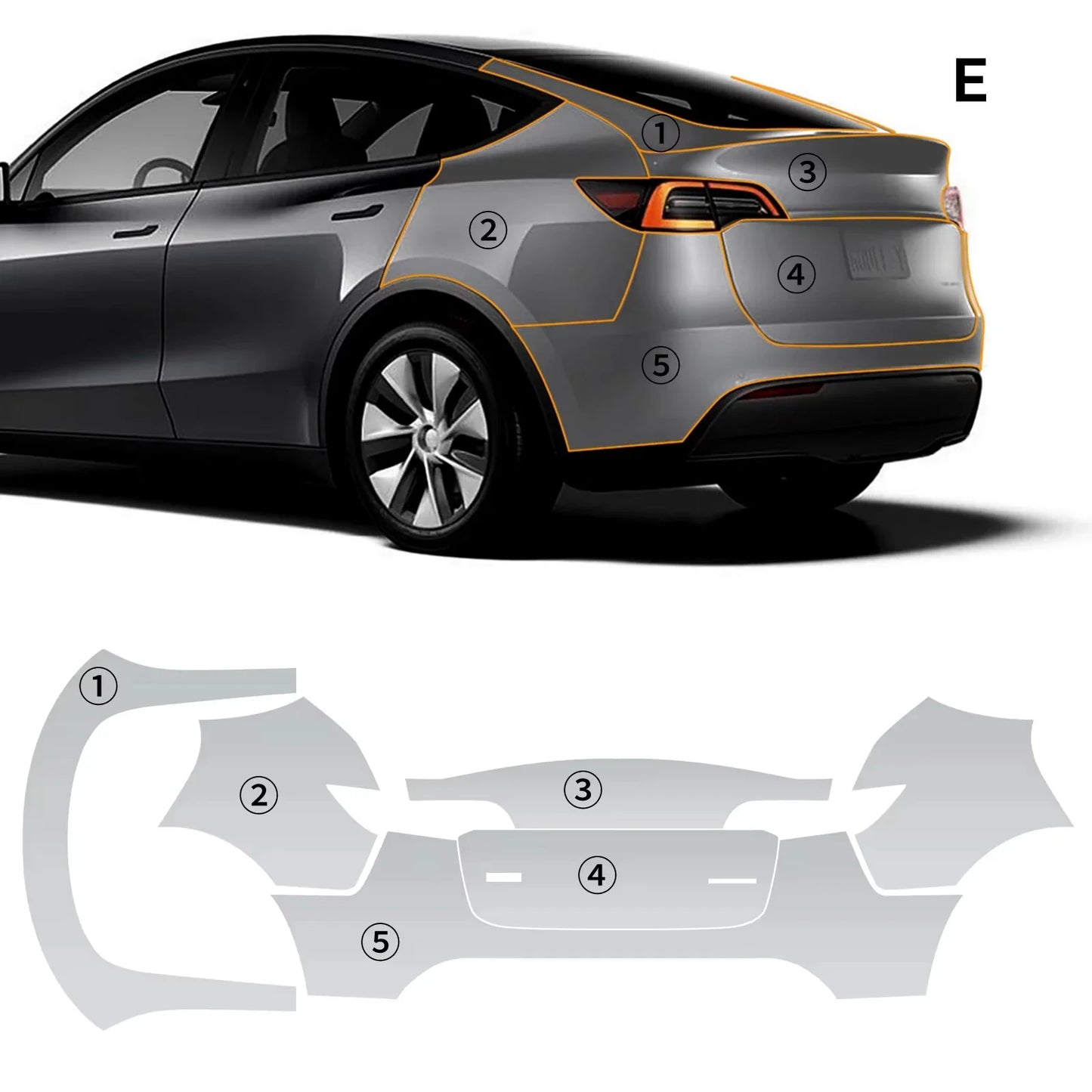 Precut PPF for Tesla Model Y (2020–2024) | 9-Mil TPU Paint Protection Film Clear Bra - 200000182:350686#Fender;5:200000990#Clear Film-200000182:10#Set;5:200000990#Clear Film-200000182:350852#Rear Trunk;5:200000990#Clear Film-200000182:193#Front;5:200000990#Clear Film-200000182:29#Hood;5:200000990#Clear Film-  DRIVEN - 8