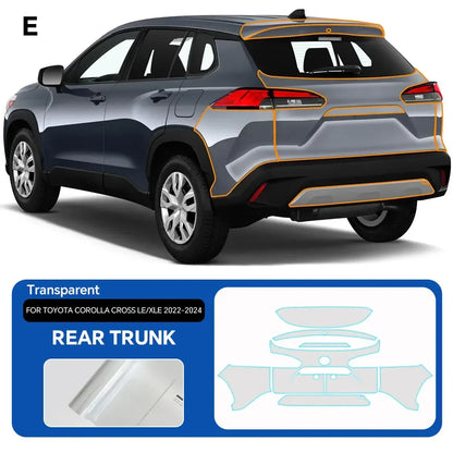 Precut PPF for Toyota Corolla Cross LE / XLE (2022–2024) | TPU Paint Protection Film - 14:29#Hood;5:200000990#Clear Film-14:193#Front;5:200000990#Clear Film-14:10#Rear Trunk;5:200000990#Clear Film-14:691#Doors;5:200000990#Clear Film-14:366#Rear Side;5:200000990#Clear Film-  DRIVEN - 9