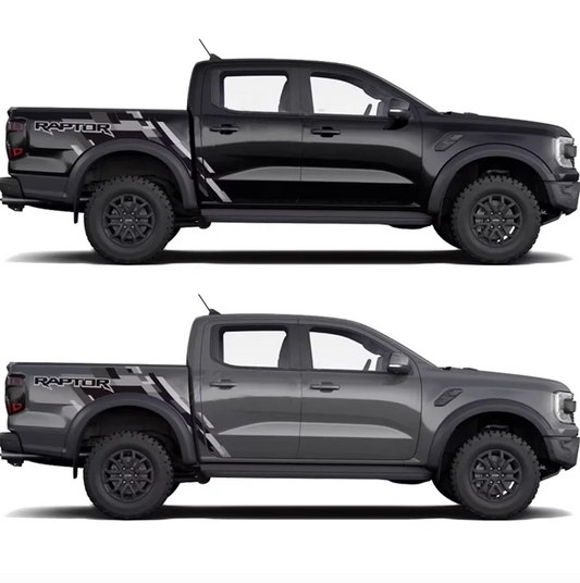 Blackout Bedside, Tailgate & Bumper Decal Kit for Ford Ranger (2022–2024) | Precut Vinyl Graphics - <none>-  DRIVEN - 2