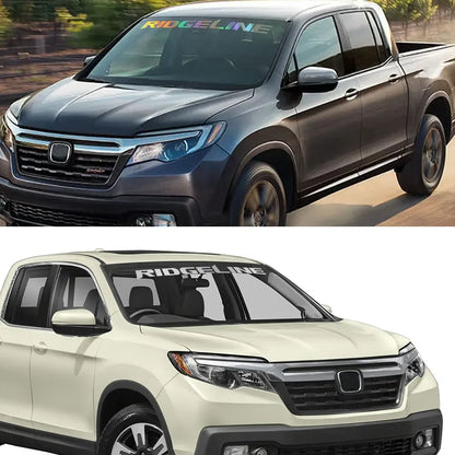Front Windshield Decal for Pickup Trucks | Custom Vinyl Graphic Cover - 200000182:29#Glossy White-200000182:193#Glossy Black-200000182:10#Glossy Red-200000182:691#Glossy Gray-200000182:1052#Colorful Laser-  DRIVEN - 4
