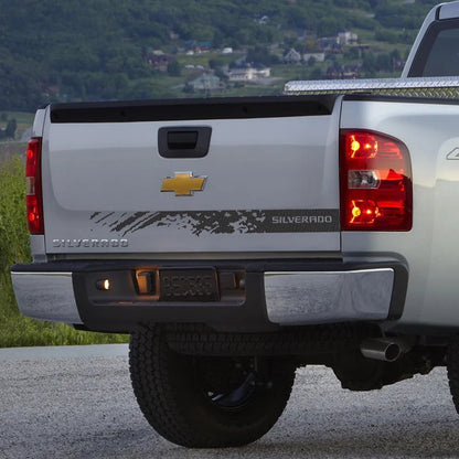 Back Door & Tailgate Vinyl Decal for Chevrolet Silverado 1500 / 2500HD / Z71 | Splash Style Truck Sticker - 200000182:350853#Carbon Fiber-200000182:193#Glossy Black-200000182:29#Glossy White-200000182:691#Glossy Gray-200000182:10#Glossy Red-  DRIVEN - 5