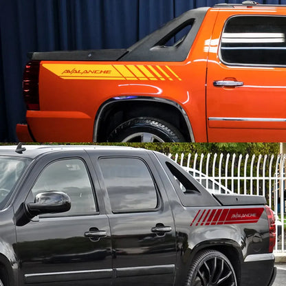 Rear Trunk Side Decal for Chevrolet Avalanche | Vinyl Truck Graphics 2-Pack - 200000182:29#Glossy White-200000182:193#Glossy Black-200000182:10#Glossy Red-200000182:691#Glossy Gray-200000182:366#Glossy Yellow-  DRIVEN - 4