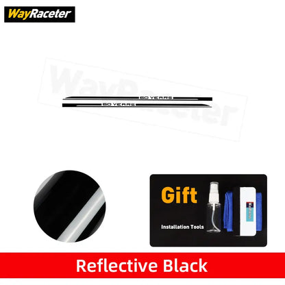 Carbon Fiber Door Side Stripe Skirt Decal for Ford Mustang (2020+) | Vinyl Sticker - 200000182:193#Glossy black-200000182:29#Glossy white-200000182:691#Glossy carbon black-200000182:10#Glossy red-200000182:350853#Reflective green-  DRIVEN - 7