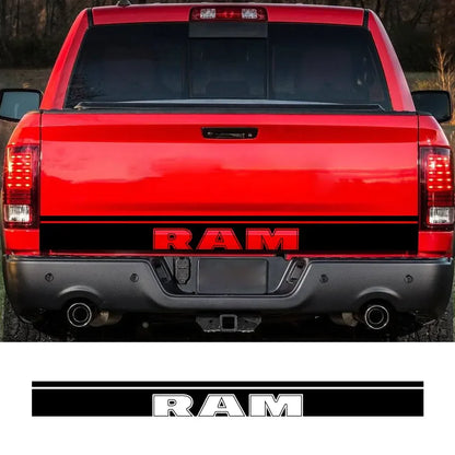Rear Tailgate Letter Graphic Decal for Dodge RAM 1500 / 2500 | Custom Vinyl Truck Sticker - 200000182:691#Glossy Gray-200000182:10#Glossy Red-200000182:193#Glossy Black-200000182:29#Glossy White-200000182:175#Glossy Blue-  DRIVEN - 2