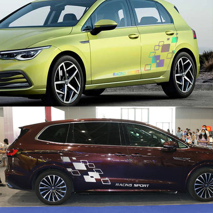 Racing Lattice Graphic Decal for VW Polo / Golf / GTI / R-Line / WRC / TSI | Vinyl Body Sticker - 200000182:175#Glossy Blue-200000182:173#Glossy Yellow-200000182:29#Glossy Orange-200000182:10#Glossy Red-200000182:350852#Glossy White-  DRIVEN - 3