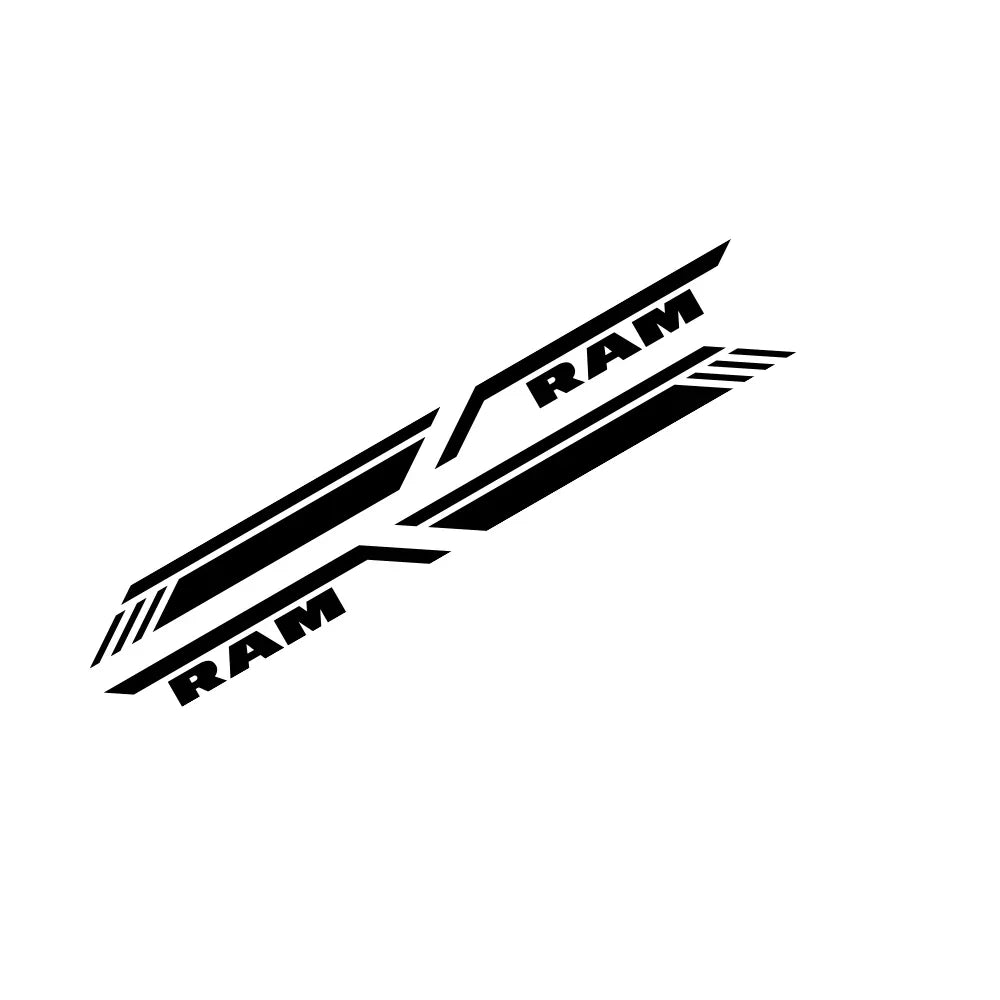 Bed Side Stripe Decal for Dodge RAM 1500 / 2500 / 3500 Rebel / TRX | Pickup Vinyl Graphic - 200000182:29#Glossy White-200000182:350852#Glossy Orange-200000182:173#Matt Gold-200000182:691#Glossy Gray-200000182:366#Glossy Yellow-  DRIVEN - 5